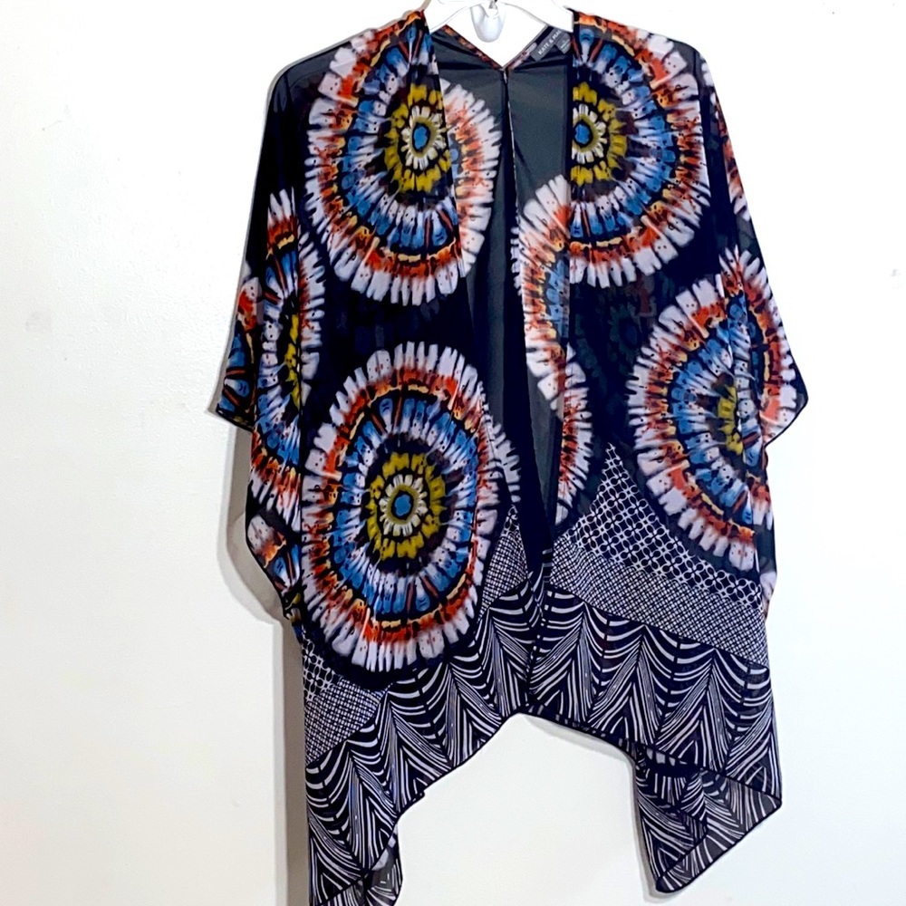 Kate & Mallory Sheer Woman Multi Color Vest Sze L